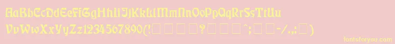 RudelsbergMedium Font – Yellow Fonts on Pink Background