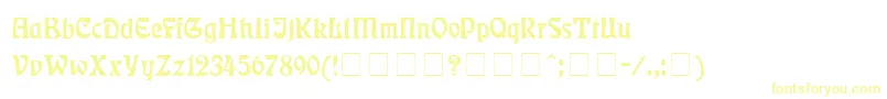 RudelsbergMedium Font – Yellow Fonts on White Background