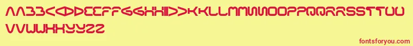 Formalart-Schriftart – Rote Schriften auf gelbem Hintergrund
