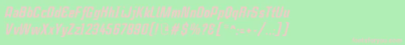 CasestudynooneLtHeavyItalic Font – Pink Fonts on Green Background