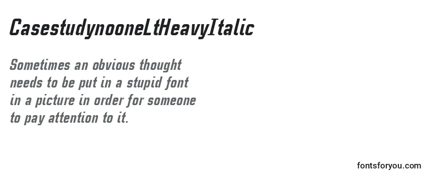 CasestudynooneLtHeavyItalic Font