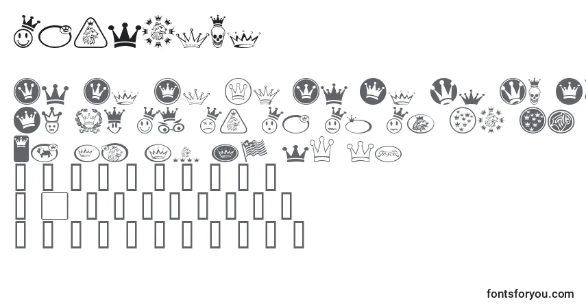 Schriftart Monarchb – Alphabet, Zahlen, spezielle Symbole