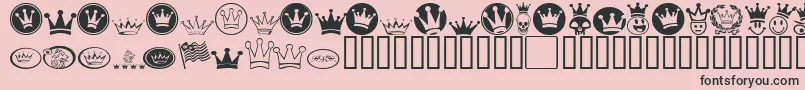 Monarchb-fontti – mustat fontit vaaleanpunaisella taustalla