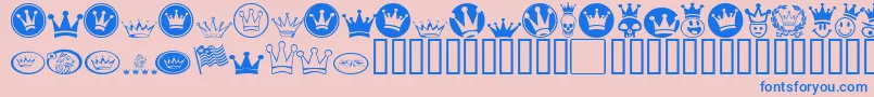 Шрифт Monarchb – синие шрифты на розовом фоне