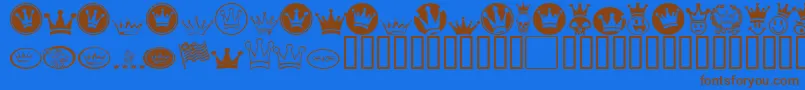 Monarchb Font – Brown Fonts on Blue Background