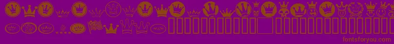 Monarchb-fontti – ruskeat fontit violetilla taustalla