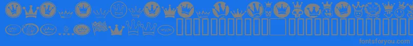Monarchb-fontti – harmaat kirjasimet sinisellä taustalla