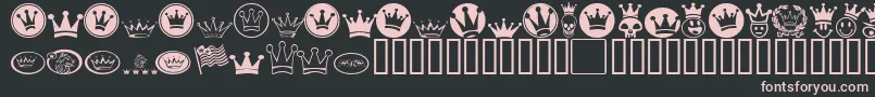 Шрифт Monarchb – розовые шрифты на чёрном фоне