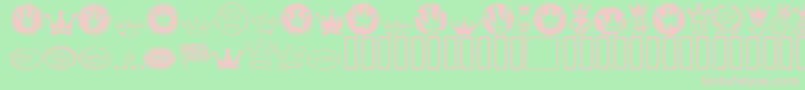 Шрифт Monarchb – розовые шрифты на зелёном фоне