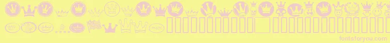 Monarchb Font – Pink Fonts on Yellow Background