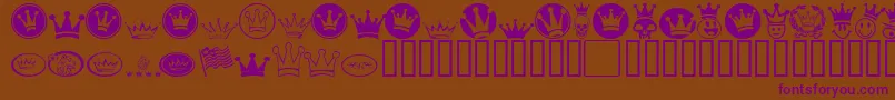 Monarchb Font – Purple Fonts on Brown Background