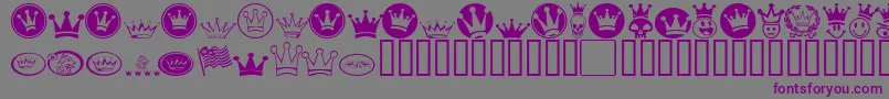 Monarchb-Schriftart – Violette Schriften auf grauem Hintergrund