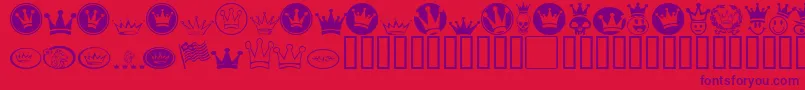 Police Monarchb – polices violettes sur fond rouge