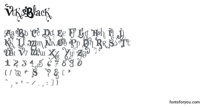 Czcionka VtksBlack – alfabet, cyfry, specjalne znaki