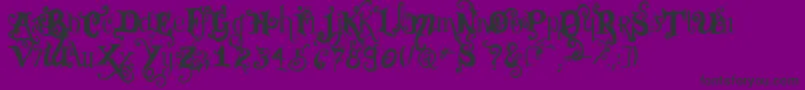 VtksBlack-fontti – mustat fontit violetilla taustalla