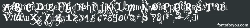 VtksBlack-fontti – valkoiset fontit mustalla taustalla
