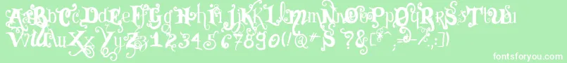 VtksBlack Font – White Fonts on Green Background