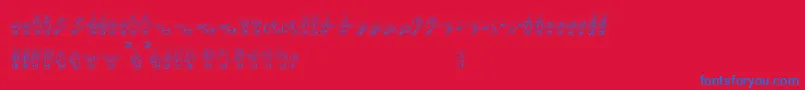Gallaude-fontti – siniset fontit punaisella taustalla