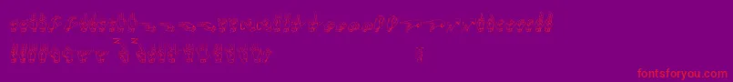 Gallaude Font – Red Fonts on Purple Background