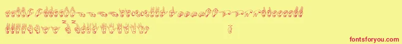 Gallaude Font – Red Fonts on Yellow Background