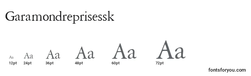 Größen der Schriftart Garamondreprisessk