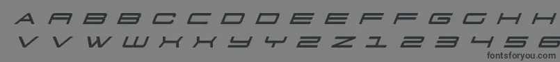 Шрифт 911porschav3titleital – чёрные шрифты на сером фоне