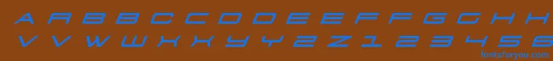 911porschav3titleital Font – Blue Fonts on Brown Background