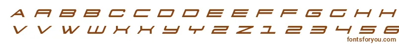 Шрифт 911porschav3titleital – коричневые шрифты на белом фоне