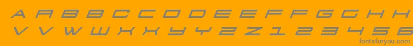 911porschav3titleital Font – Gray Fonts on Orange Background