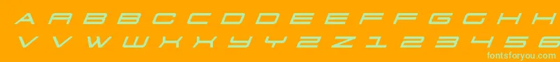 911porschav3titleital Font – Green Fonts on Orange Background