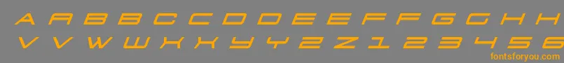 Шрифт 911porschav3titleital – оранжевые шрифты на сером фоне