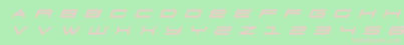 フォント911porschav3titleital – 緑の背景にピンクのフォント