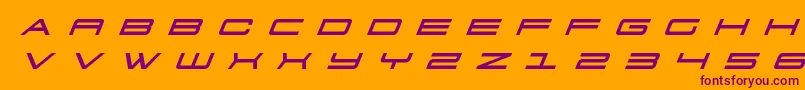 911porschav3titleital Font – Purple Fonts on Orange Background