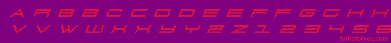 911porschav3titleital Font – Red Fonts on Purple Background