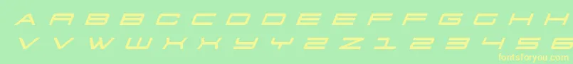 Шрифт 911porschav3titleital – жёлтые шрифты на зелёном фоне