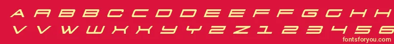 911porschav3titleital Font – Yellow Fonts on Red Background