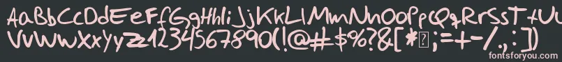 Josefernandez Font – Pink Fonts on Black Background