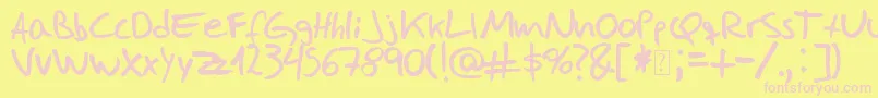 Josefernandez Font – Pink Fonts on Yellow Background