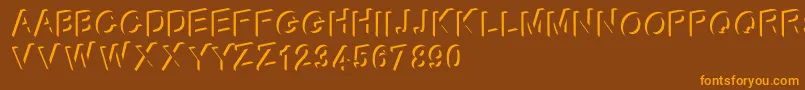 Therp Font – Orange Fonts on Brown Background