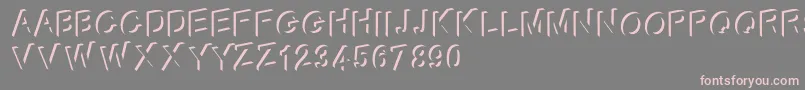 フォントTherp – 灰色の背景にピンクのフォント