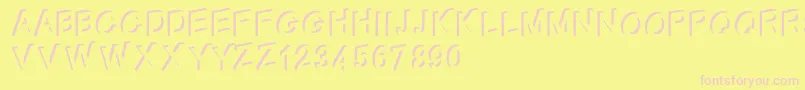 Therp Font – Pink Fonts on Yellow Background