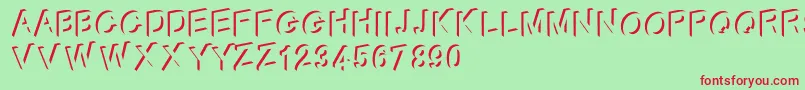 Therp Font – Red Fonts on Green Background