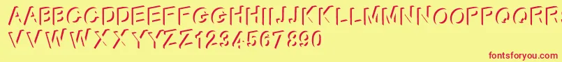 Therp Font – Red Fonts on Yellow Background