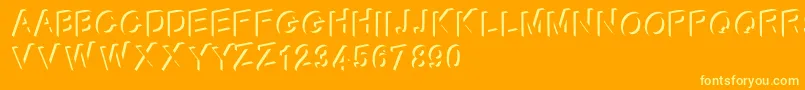 Therp Font – Yellow Fonts on Orange Background