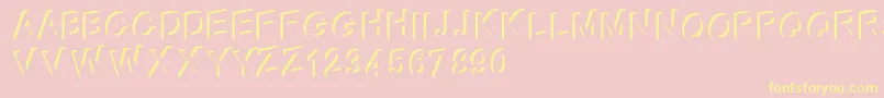 Therp Font – Yellow Fonts on Pink Background