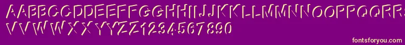 Therp Font – Yellow Fonts on Purple Background