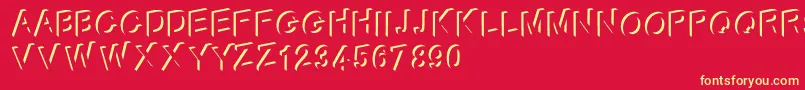 フォントTherp – 黄色の文字、赤い背景