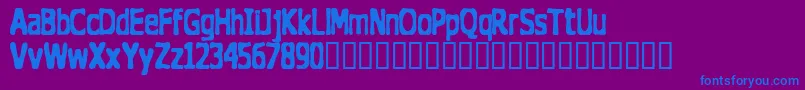 TheDoghouse Font – Blue Fonts on Purple Background