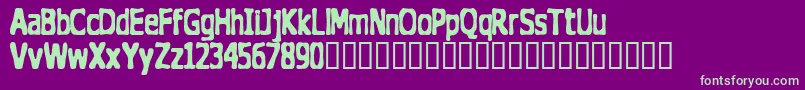 TheDoghouse Font – Green Fonts on Purple Background