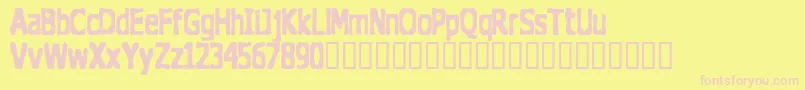 TheDoghouse Font – Pink Fonts on Yellow Background